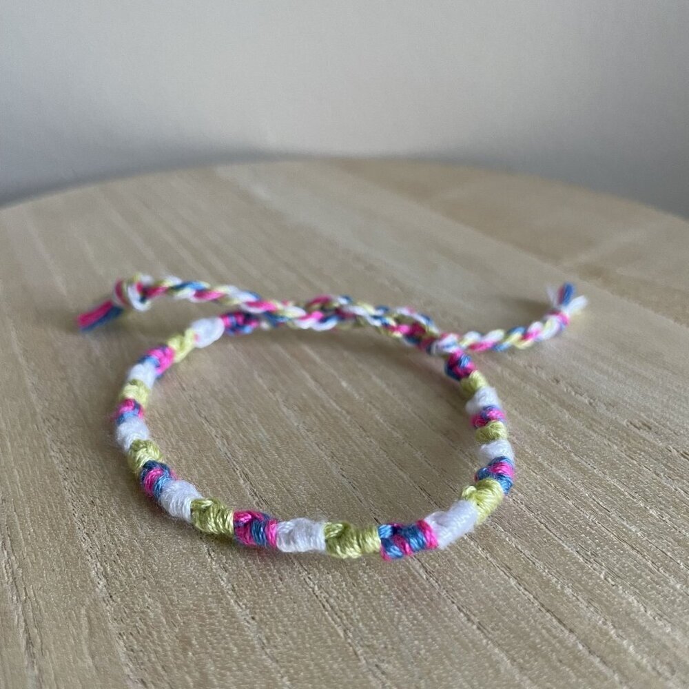 Ariyah Bracelet, anklet, trendy, comfortable, tie, embroidery thread, woven, gif